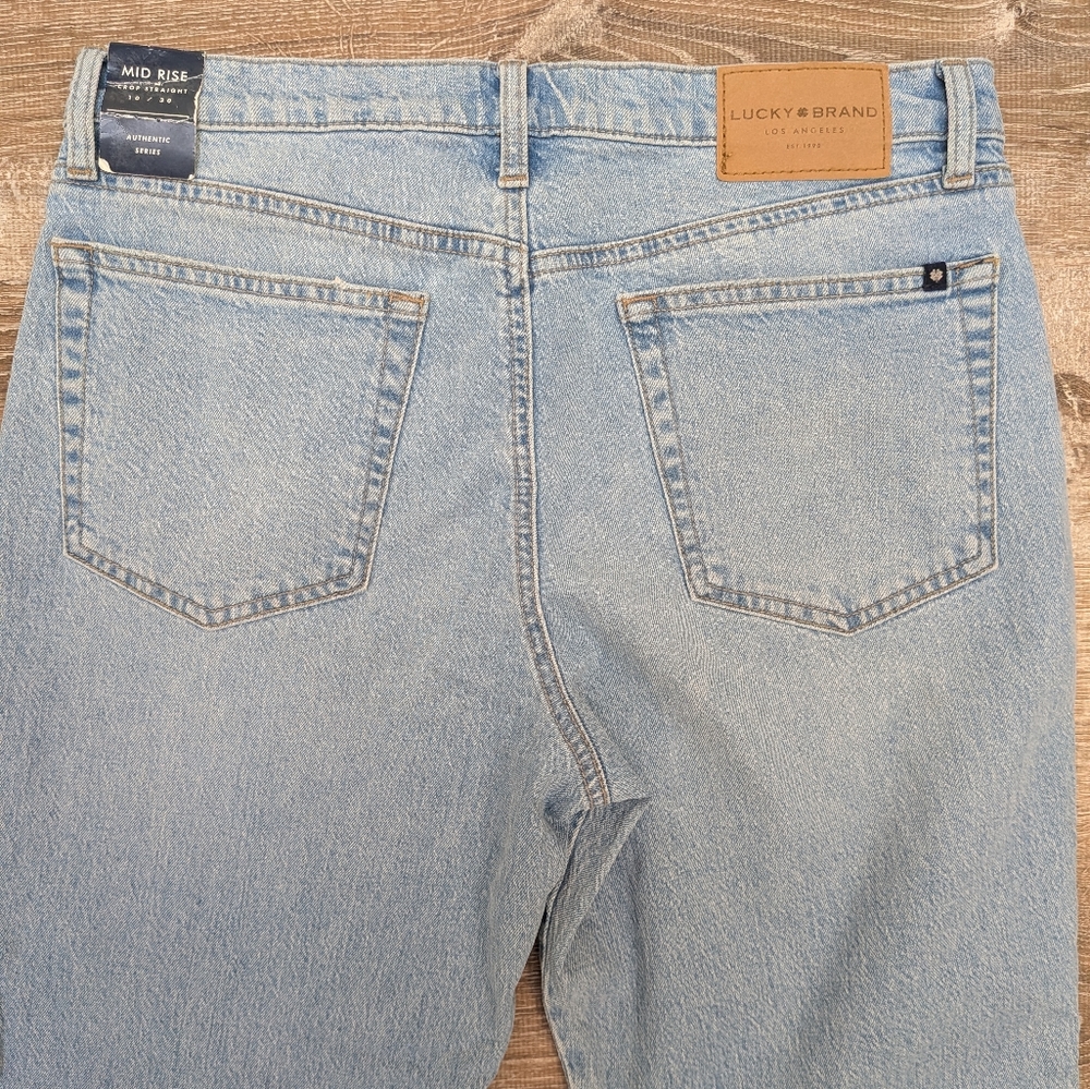 NWT Lucky Brand Mid Rise Authentic Straight Leg Cropped Jeans Size 10, 30 - Picture 12 of 13